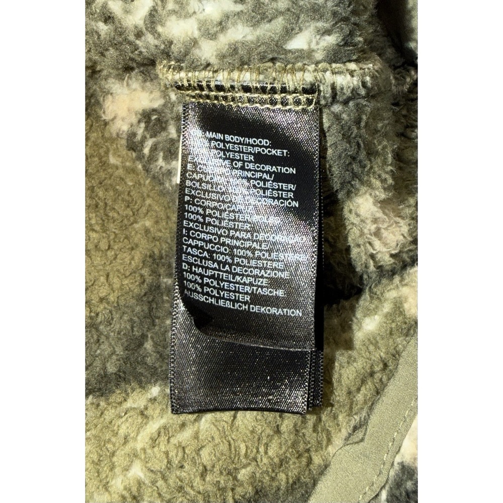 THE NORTH FACE Women's Fleece Jacket Camo Hoodie Elbow Patch Hunting Size M - Picture 8 of 9